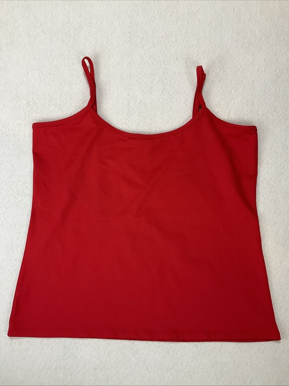 Bamboo Traders Quality Red Adjustable Spaghetti Strap Tank Top Women's Size XL